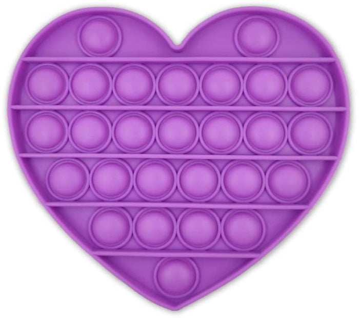 Purple Heart Push Pop Bubble Fidget Toy