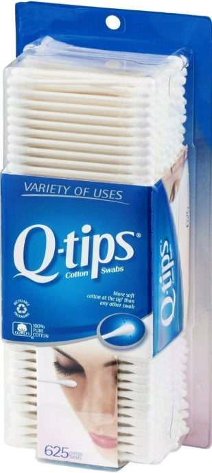 Q-Tips Cotton Swabs - 3-pack of 625-Count