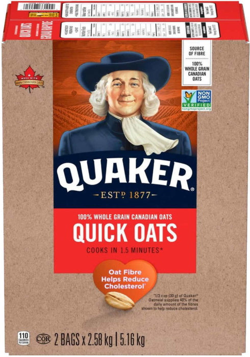 Quaker Quick Oats - 2 × 2.58 kg - 5kg