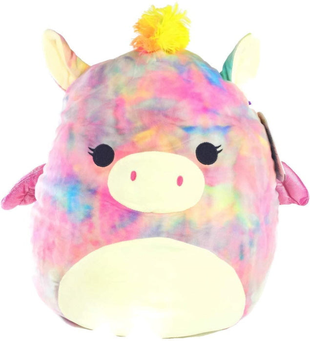 Squishy SquooShems Squishmallows - Daisy 16 Inch Plush Rainbow Unicorn Pillow