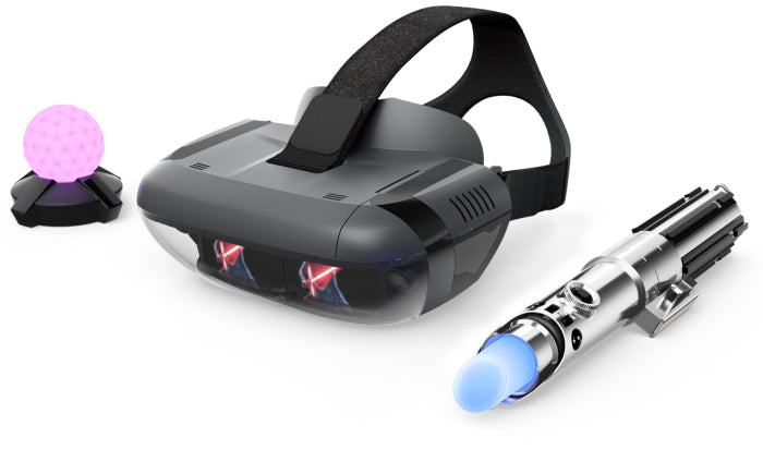 Star Wars: Jedi Challenges AR Headset with Lightsaber Controller and Tracking Beacon
