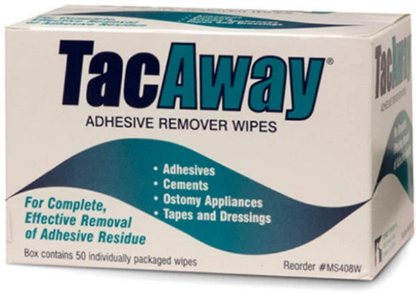 TacAway Adhesive Remover Wipes - 50-Count