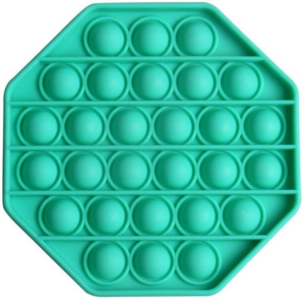 Teal Octagon Push Pop Bubble Fidget Toy