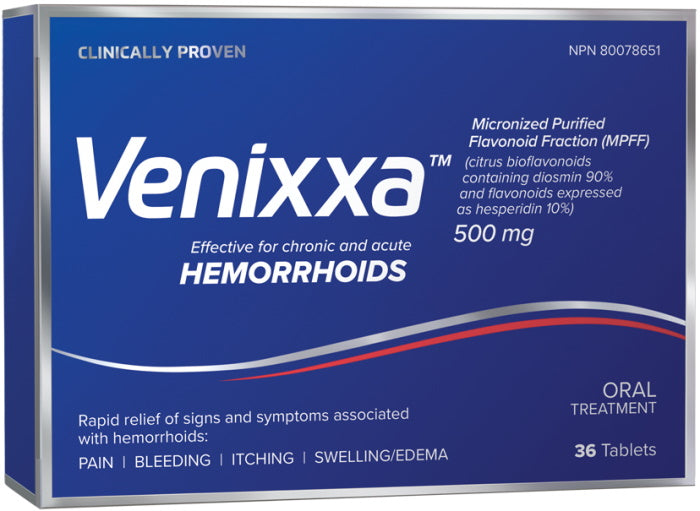 Venixxa for Hemorrhoids 500MG - 36 Tablets