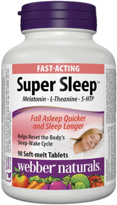 Webber Naturals Super Sleep Melatonin Soft Melt Tablets - 90 Count