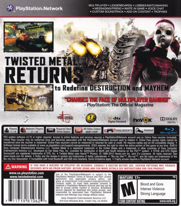 download twisted metal ps3 ebay