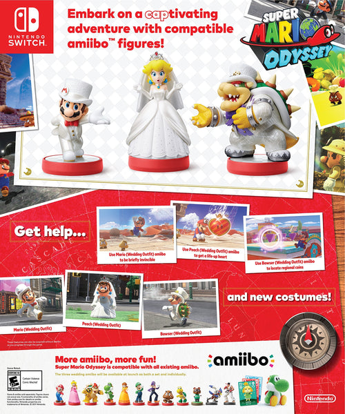 Wedding Outfit Peach Amiibo Super Mario Odyssey Series [nintendo Acc