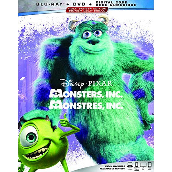 Disney Pixar S Monsters Inc Blu Ray Dvd Digital Shopville