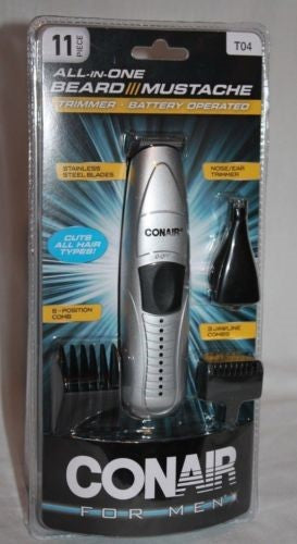 battery operated beard and mustache trimmer