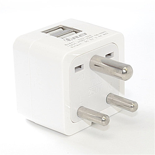 Type D Plug Adapter Orei 2 Usb Plug India Africa Uae