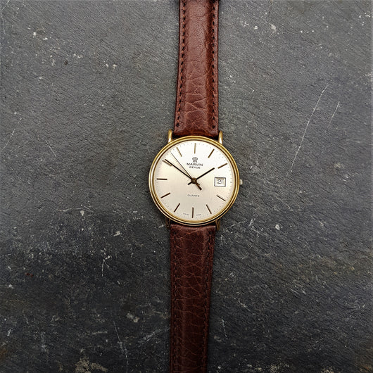 A beautiful yet classic vintage mens watch by Marvin with a supple ...