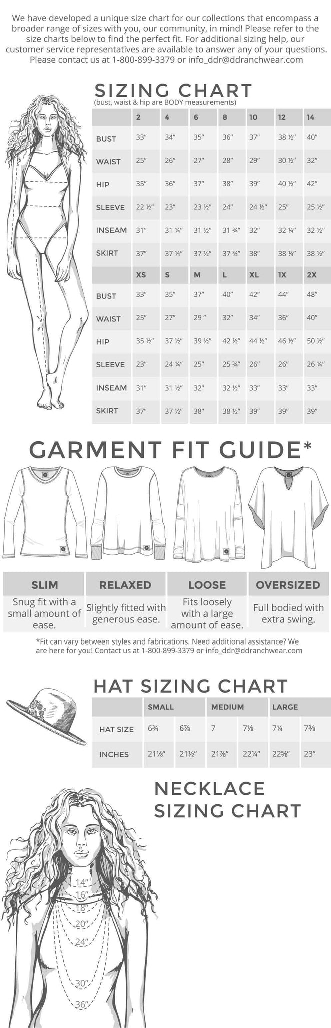 Women's Size Chart - Donkey Label