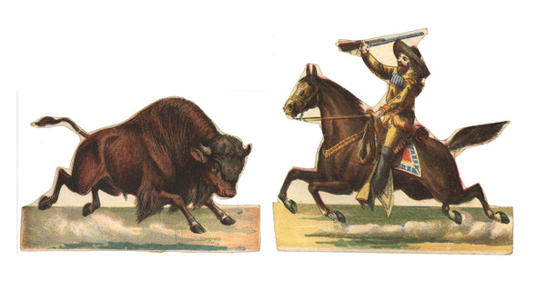 victorian die cut Buffalo Bill Cody 