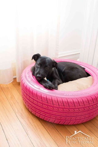 DIY Recycled Tire Dog Bed