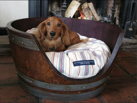 DIY Barrel Dog Bed
