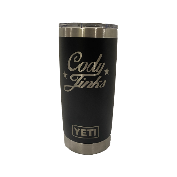 White 20oz Tumbler W/ Handle – Cody Jinks