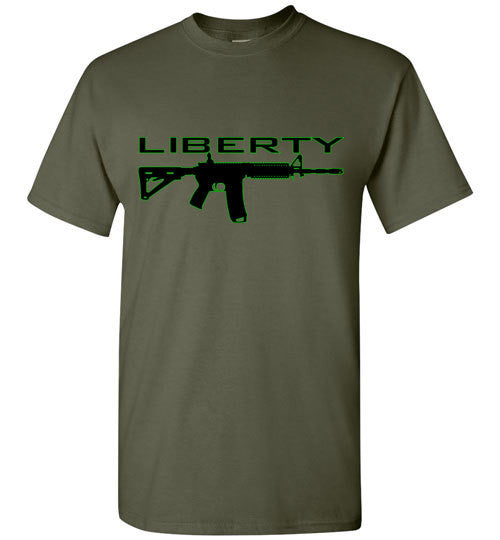 MEN'S T-SHIRT - AR-15 LIBERTY: Black/Green graphic. – Express Liberty