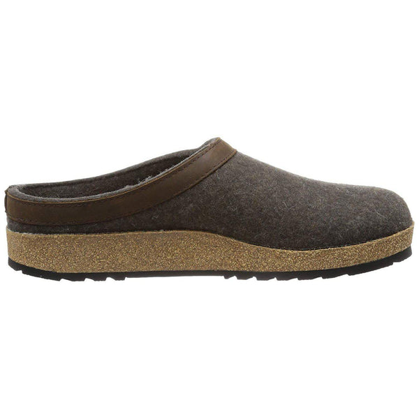 haflinger unisex gzl leather trim grizzly clog