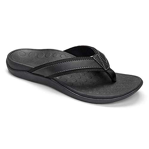 mens flip flops with fabric toe post