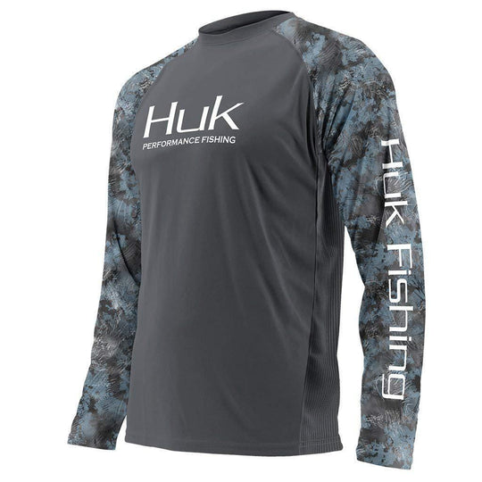 Huk Women's Icon X Long Sleeve Performance Shirt (Coral, X-Large)