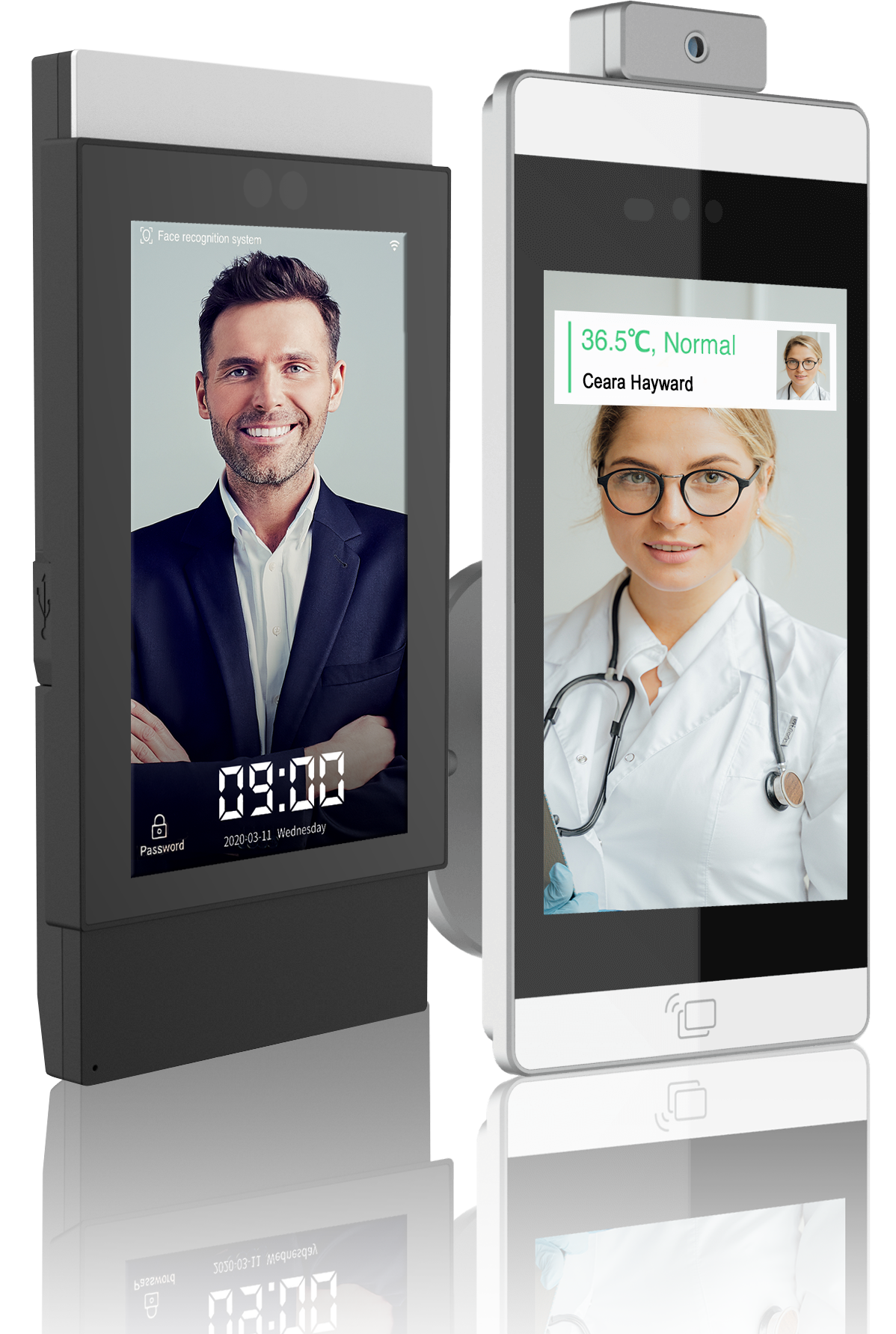 BundyPlus Uface Series state-of-the-art face recognition and contactless employee time clock terminal