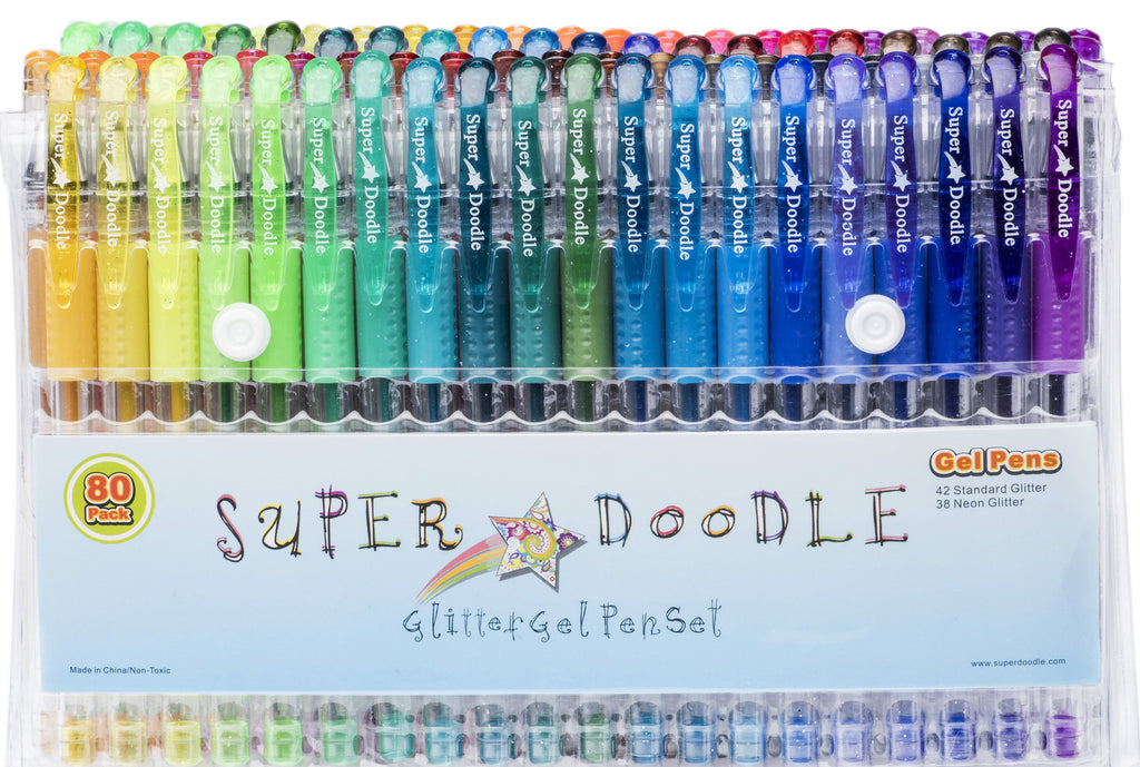 big set of gel pens