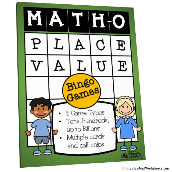 place value math o bingo games printables worksheets