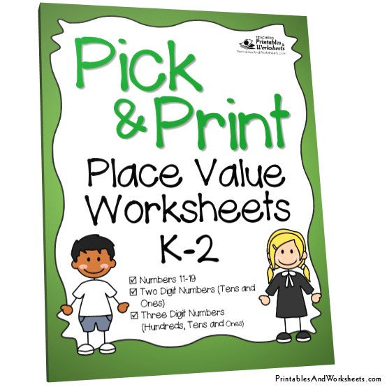 pick print place value k 2 worksheets printables worksheets