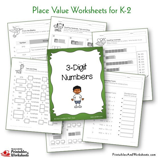 pick print place value k 2 worksheets printables