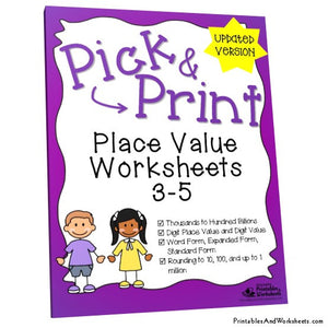 place value worksheets grades 3 5 printables worksheets