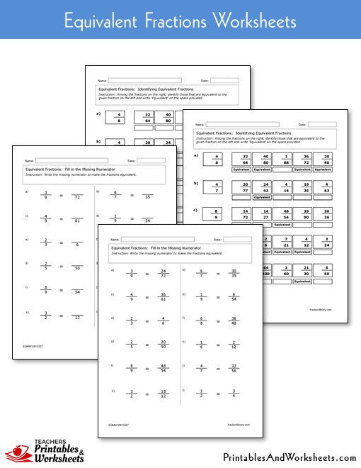 Equivalent Fractions Worksheets - Printables & Worksheets