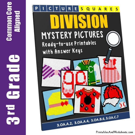 3rd grade division mystery pictures coloring worksheets printables worksheets