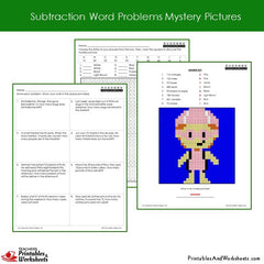 2nd grade subtraction word problems coloring worksheets