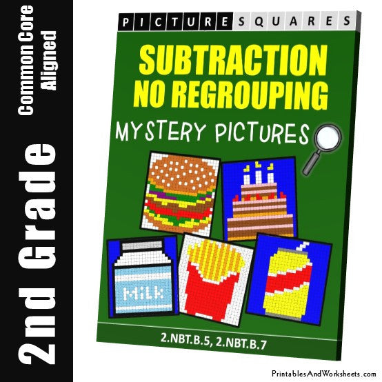 2nd grade subtraction without regrouping coloring worksheets printables worksheets