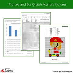 2nd Grade Picture Graph and Bar Graph coloring worksheets