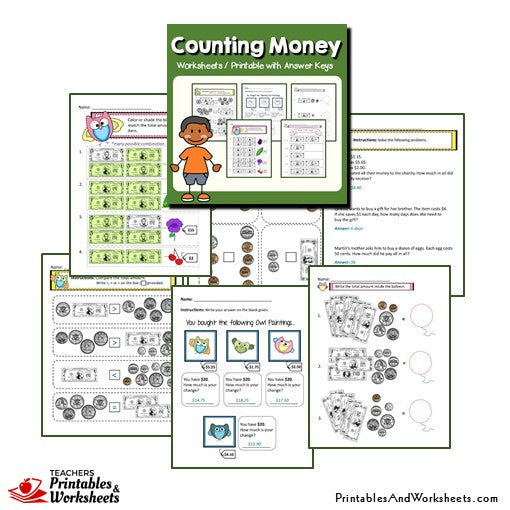 Money Worksheets Bundle - Printables & Worksheets