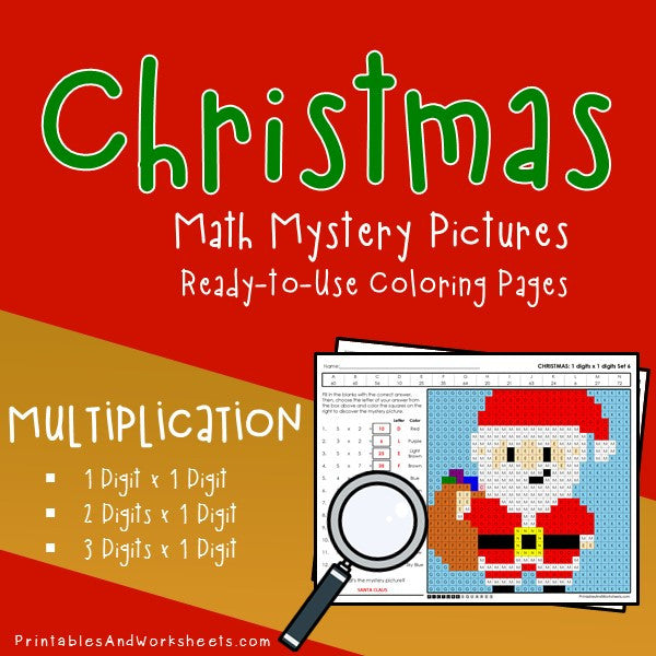 20+ Multiplication Christmas Math Coloring Pages