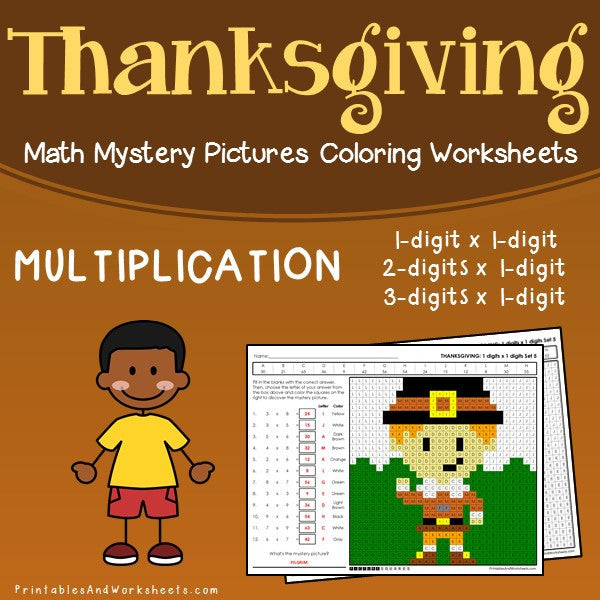 thanksgiving-multiplication-mystery-pictures-coloring-worksheets