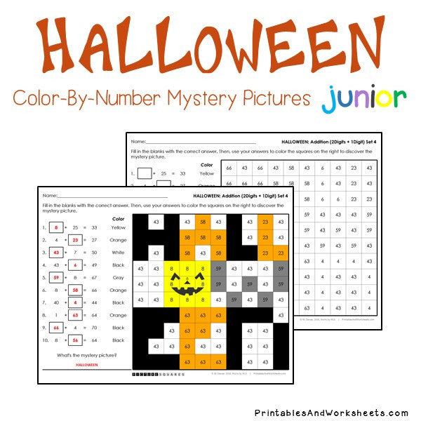 halloween-addition-facts-color-by-number-printables-worksheets