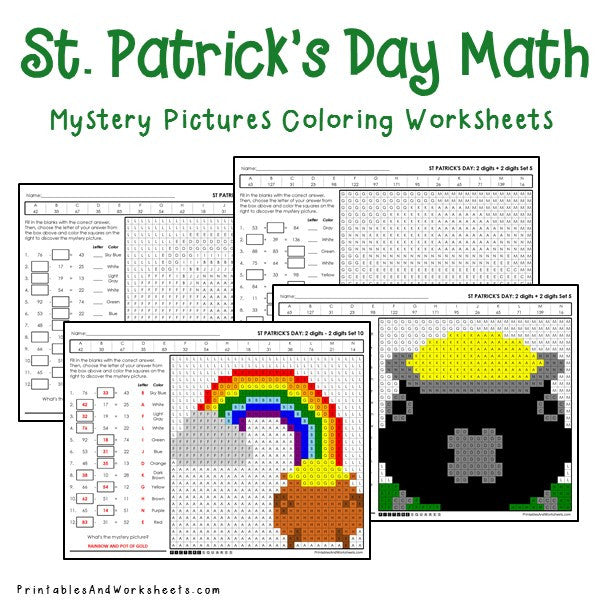 st-patrick-s-day-math-mystery-pictures-coloring-worksheets-bundle