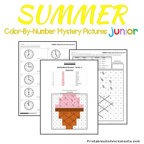 summer-telling-time-color-by-number-printables-worksheets