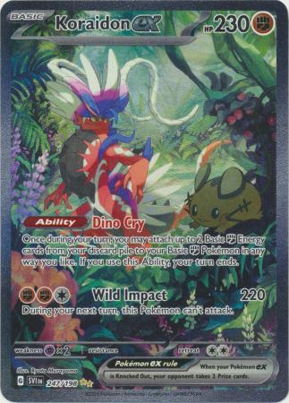 Koraidon EX 254/198 Scarlet & Violet English Secret Rare Gold PACK FRESH