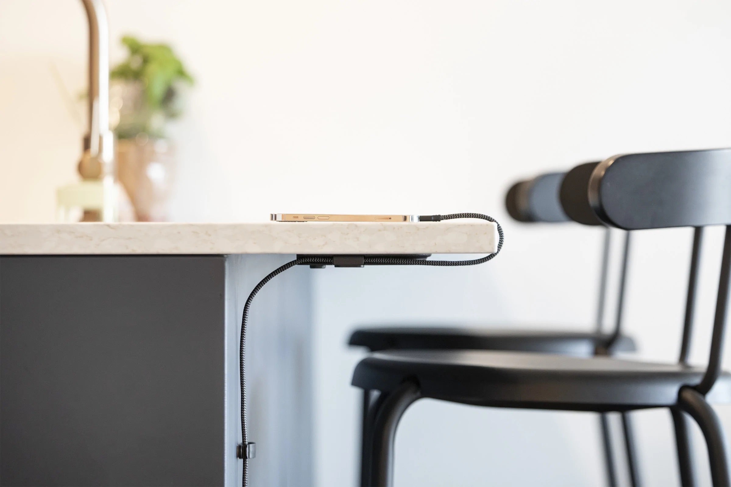 Kitchen cord organiser for charging cables