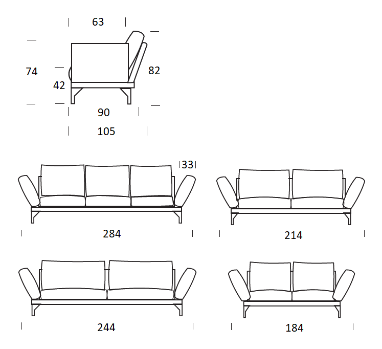 Belta & Frajumar - Axis Sofa