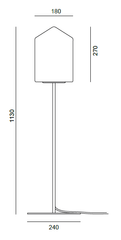 Formagenda Bullet Floor Lamp Dimensions