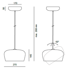 Formagenda - Coppola Suspension Light Dimensions