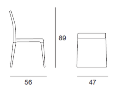 Pacini e Cappellini Eva Dining Chair Dimensions