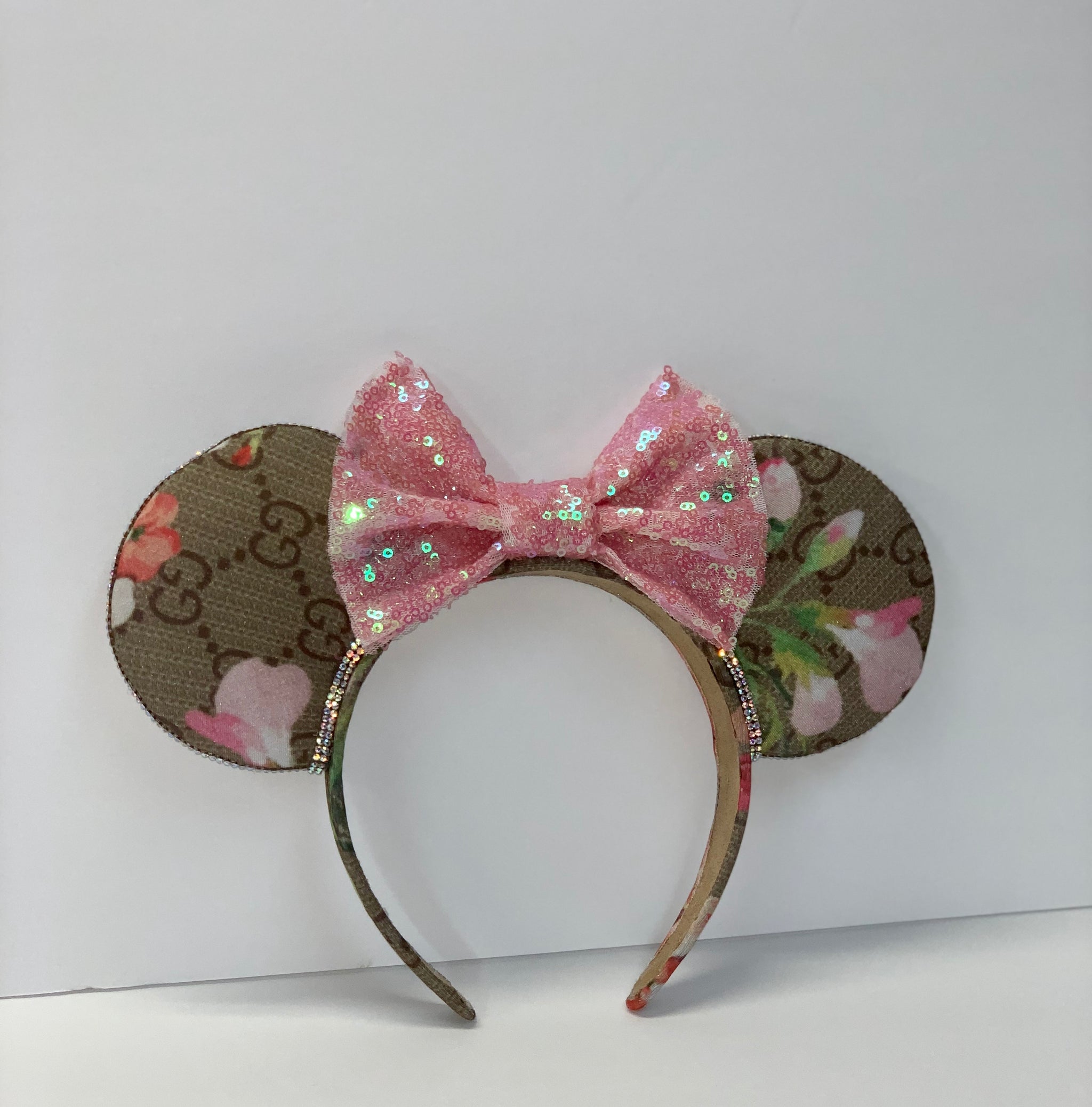 Floral Designer Minnie Ears, Crystal Minnie Ears, Disney Ears ...