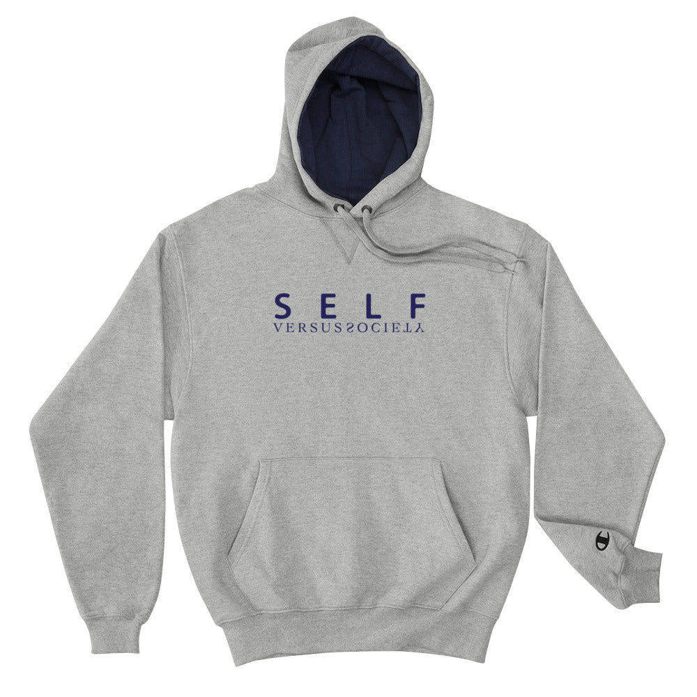 black and blue champion hoodie