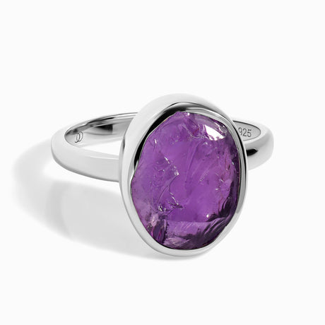 Anniversary Collection 925 Sterling Silver Purple/Violet Amethyst Stone Ring  for Girls & Women at Rs 1900/piece in Tirunelveli